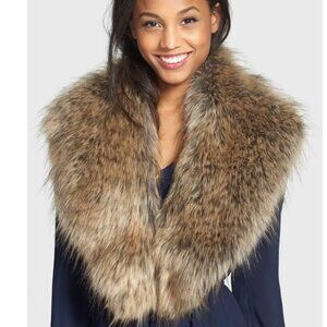 BP Faux Fur Wrap in Brown